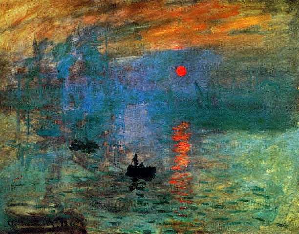 Monet-Claude-Impression-sunset-Sun artmight.com